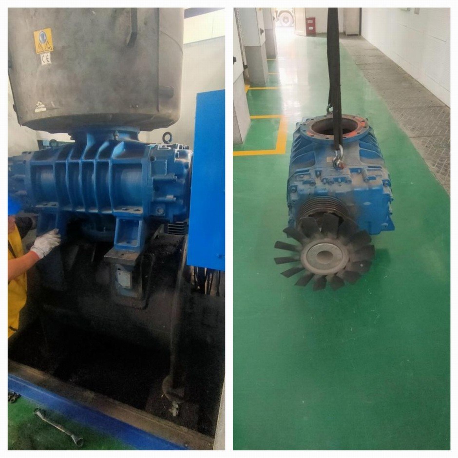 揚州某污水廠 艾珍GM130 羅茨風(fēng)機維修案例